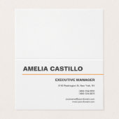 Moderne, eigentijdse witte vlek visitekaartje (Buitenkant ongevouwen)