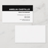 Moderne, eigentijdse zwarte vlek visitekaartje (Voorkant / Achterkant)