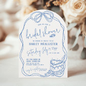 Moderne eigenzinnige hand getrokken boog BLAUW Vri Kaart