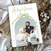 Moderne Eigenzinnige Hand Getrokken Boog GROEN Fot Save The Date