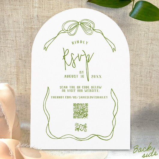 Moderne eigenzinnige hand getrokken boog GROENE re Kaart