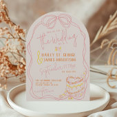 Moderne eigenzinnige hand getrokken boog roze zons kaart