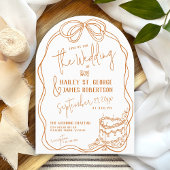 Moderne eigenzinnige hand getrokken boog TERRACOTT Kaart