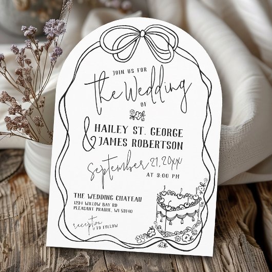 Moderne eigenzinnige hand getrokken boog ZWART ret Kaart