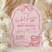 Moderne eigenzinnige handgetekende boogroze Vrijge Kaart