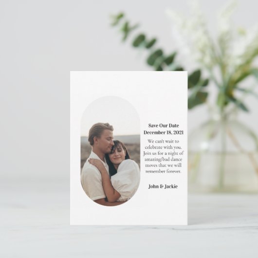 Moderne eigenzinnige pilfoto Bewaar de datum MCM-s Briefkaart (Staand voorkant)