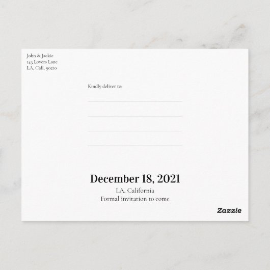 Moderne eigenzinnige pilfoto Bewaar de datum MCM-s Briefkaart (Achterkant)