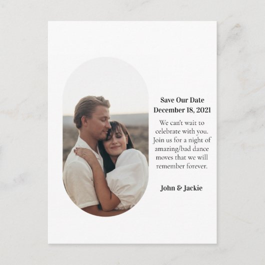 Moderne eigenzinnige pilfoto Bewaar de datum MCM-s Briefkaart (Voorkant)