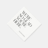 Moderne eigenzinnigheid We zijn zo blij dat je hie Servet (Hoek)