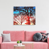 Moderne eiken Bomen Foto Canvas Print (Insitu (Woonkamer))