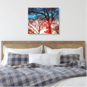 Moderne eiken Bomen Foto Canvas Print (Insitu (Slaapkamer))