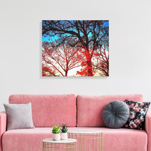 Moderne Eikenbomen Foto Canvasprint Canvas Afdruk (Insitu (Woonkamer))