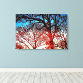 Moderne Eikenbomen Foto Canvasprint Canvas Afdruk (Insitu (Houten vloer))