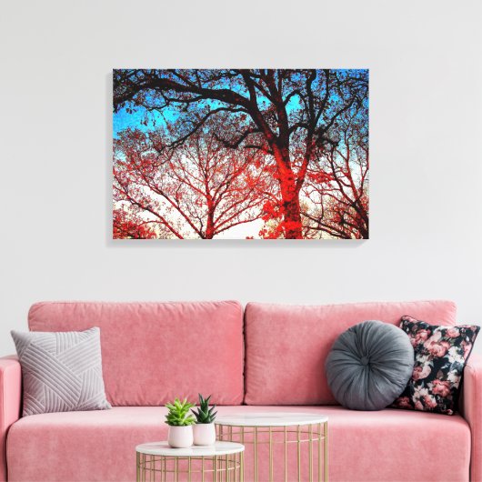 Moderne Eikenbomen Foto Canvasprint Canvas Afdruk (Insitu (Woonkamer))