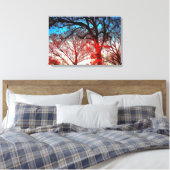 Moderne Eikenbomen Foto Canvasprint Canvas Afdruk (Insitu (Slaapkamer))