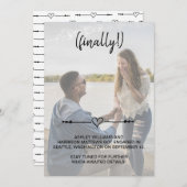 Moderne Eindelijk Hart Verloving Save The Date (Voorkant / Achterkant)