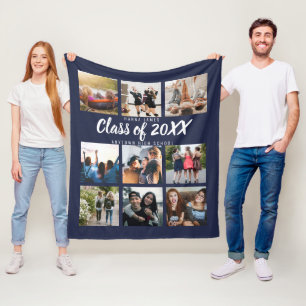 Moderne eindexamen negen Instagram foto collage Fleece Deken