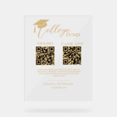 Moderne eindexamen universiteit fonds QR-code Acryl Bord (Voorkant)