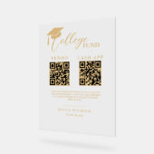Moderne eindexamen universiteit fonds QR-code Acryl Bord (Hoek)