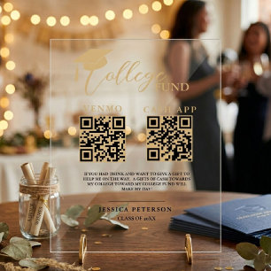 Moderne eindexamen universiteit fonds QR-code Acryl Bord