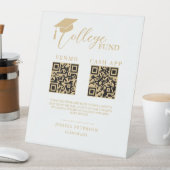 Moderne eindexamen universiteit fonds QR-code Reclamebord Met Voetstuk (Insitu)