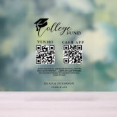 Moderne eindexamen universiteit fondsen QR-code  Acryl Bord (Neutraal)