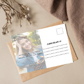 Moderne eindexamenfoto retro op maat briefkaart