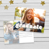 Moderne eindexamenfoto retro op maat briefkaart