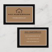 Moderne Einfache Immobilienmakler Visitenkarte Visitekaartje (Voorkant / Achterkant)