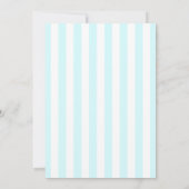Moderne einstuderen turquoise glitterscript strepe kaart (Achterkant)