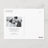 Moderne Elegance Black Typography Wedding Elopemen Briefkaart (Achterkant)