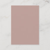Moderne Elegance Dusty Roos QR Code RSVP Informatiekaartje (Achterkant)