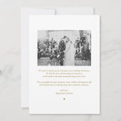 Moderne Elegance Gold Typography Wedding Bedankkaart (Achterkant)