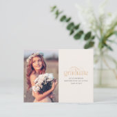 Moderne Elegance One Photo 2025 Afstudeerfeest Briefkaart (Staand voorkant)