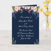 Moderne Elegance Pink Floral Botanical Program Kaa Kaart (Gele Bloem)