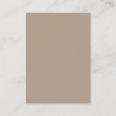 Moderne Elegance Taupe QR Code RSVP Informatiekaartje (Achterkant)