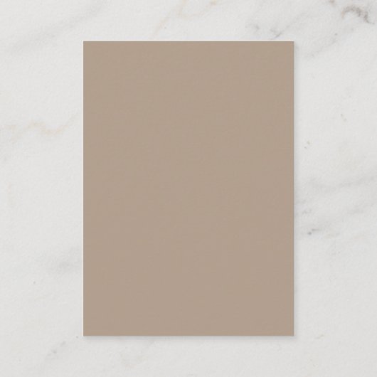 Moderne Elegance Taupe QR Code RSVP Informatiekaartje (Achterkant)