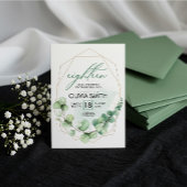 Moderne elegant 18e verjaardag | Girly greenery Kaart