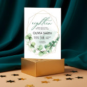 Moderne elegant 18e verjaardag | Girly greenery Kaart