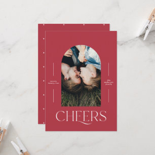 Moderne elegant 1 foto-typografie rode kerst