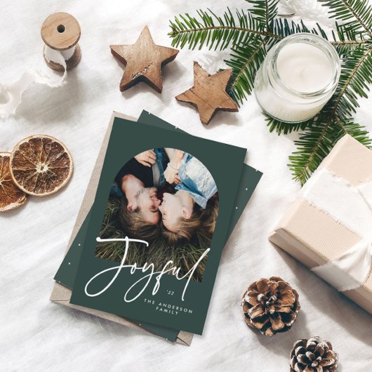 Moderne elegant 1 fototypografie, groen kerstfeest