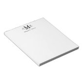 Moderne Elegant 3 Monogram Initiaal Business Kanto Notitieblok (Schuin)
