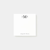 Moderne Elegant 3 Monogram Initiaal Business Kanto Post-it® Notes (Voorkant)