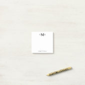 Moderne Elegant 3 Monogram Initiaal Business Kanto Post-it® Notes (Op bureau)