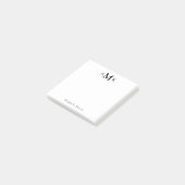 Moderne Elegant 3 Monogram Initiaal Business Kanto Post-it® Notes (Schuin)
