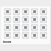 Moderne Elegant aangepaste QR-code Winkelen Sticke Vierkante Sticker (Vel)