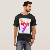 Moderne Elegant Acrobat Biker Pop Art Sjabloon T-shirt (Voorkant volledig)