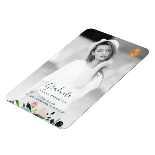 Moderne elegant afstuderen fotobedekking magneet (Linkerzijde)