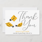 Moderne Elegant Afstuderen Gold Pet Bedankt Script (Voorkant)