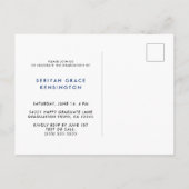 Moderne Elegant Afstuderen Script-foto Aankondigingskaart (Achterkant)